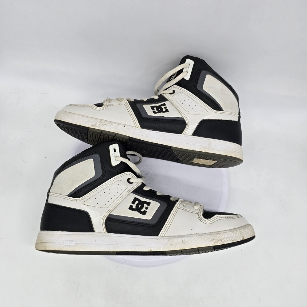 Dc Shoes Men's 13 Factory Lite High Top Skate Trainers White Black Sneakers - Picture 4 of 7